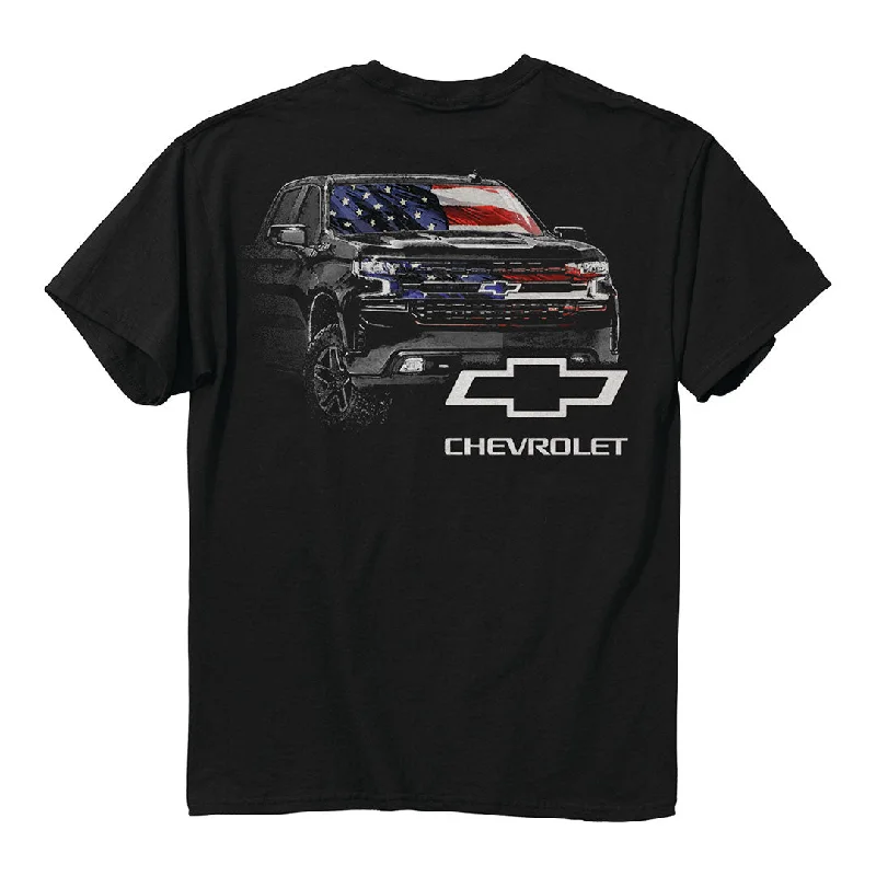 men's simple stylish t-shirts -Chevrolet - Silverado USA T-Shirt