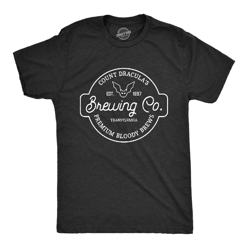 men's v-neck t-shirts -Count Dracula Brewing Co Men's T Shirt