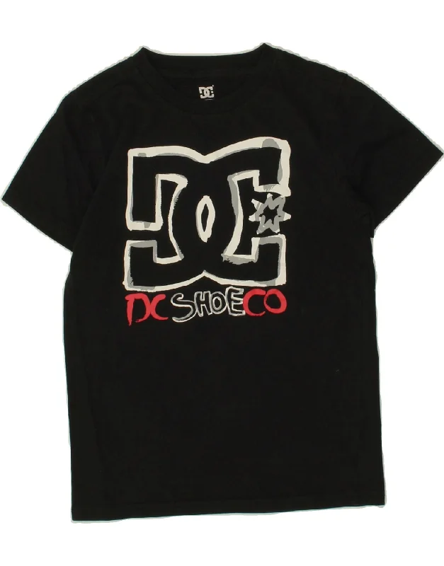 men's high-performance t-shirts -DC Boys Graphic T-Shirt Top 7-8 Years Medium Black Cotton