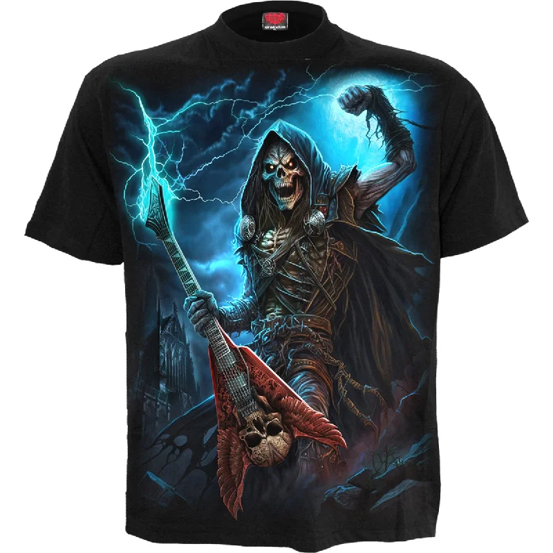 men's basic white t-shirts -DEAD METAL - T-Shirt Black