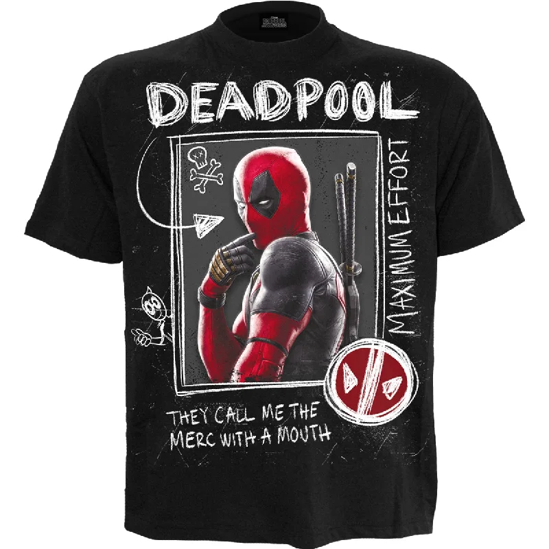 men's fashion-forward t-shirts -DEADPOOL - WOLVERINE SKETCHES - T-Shirt Black