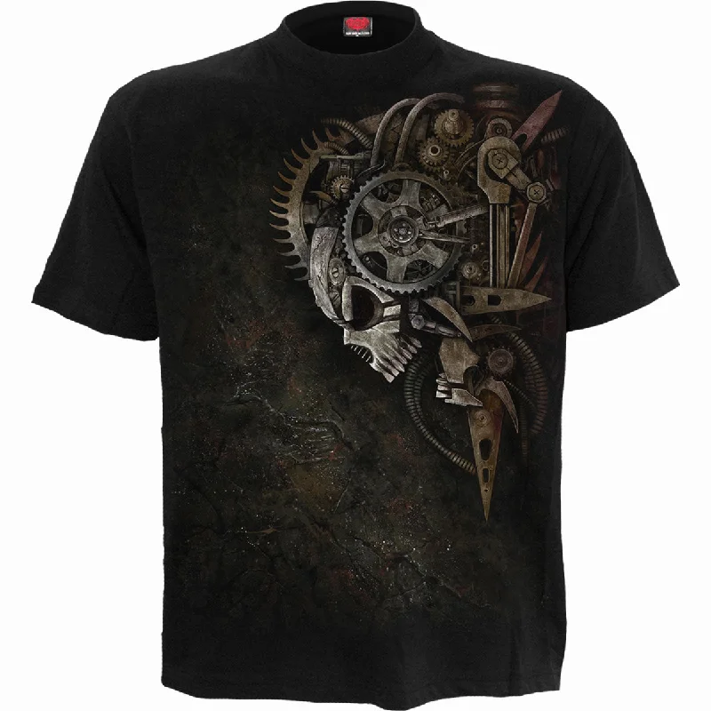 men's custom logo t-shirts -DIESEL PUNK - T-Shirt Black