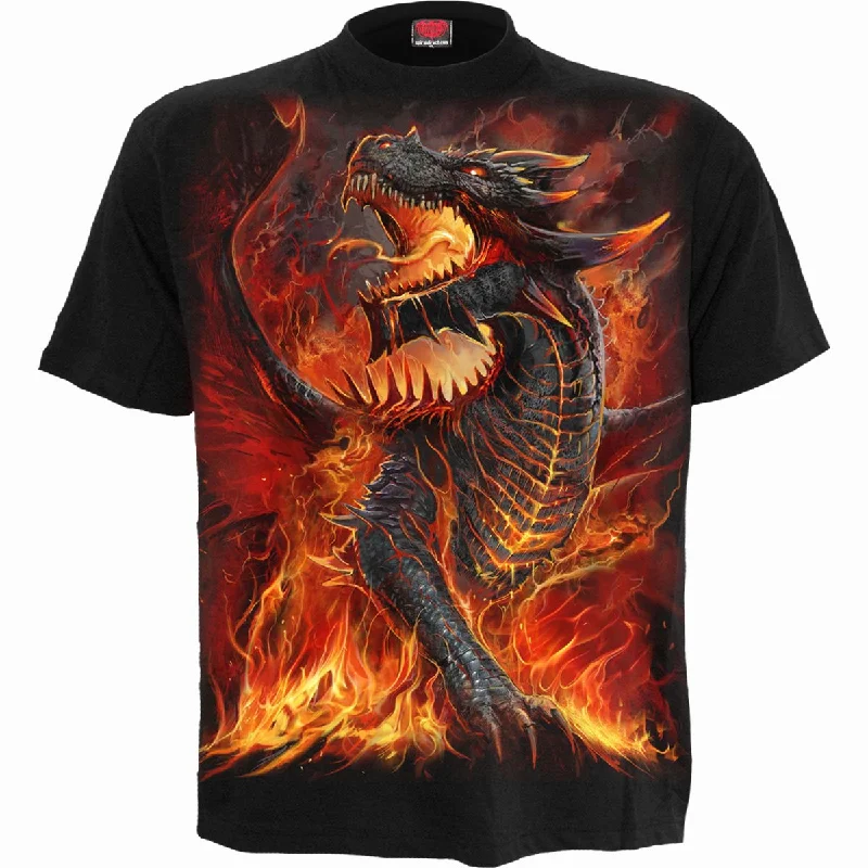 men's slim t-shirts -DRACONIS - T-Shirt Black