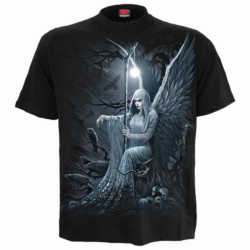 men's casual t-shirts -ETHEREAL ANGEL - T-Shirt Black