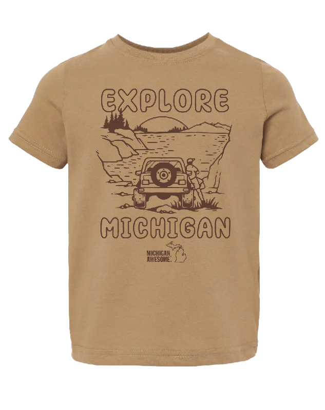 men's high-quality t-shirts -Explore Michigan Kids T-Shirt