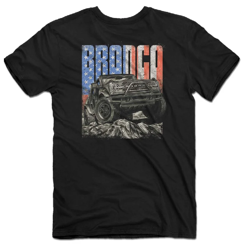 men's casual graphic t-shirts -Ford Bronco - American Tough T-Shirt