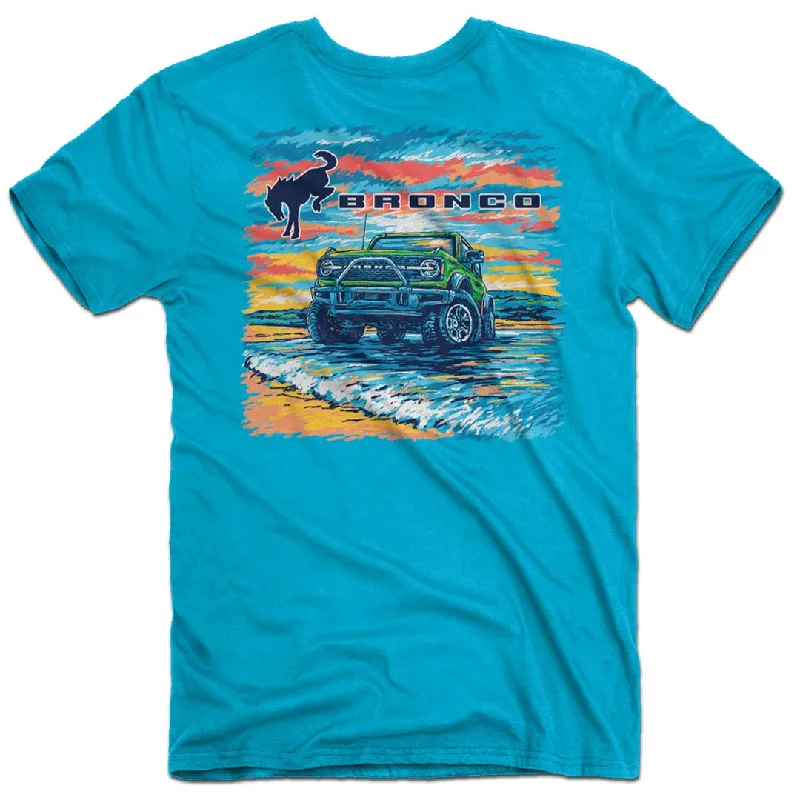 men's bold graphic t-shirts -Ford Bronco - Beach T-Shirt