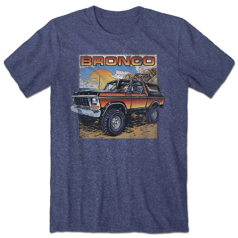 men's comfortable plain t-shirts -Ford Bronco - Free Wheeling T-Shirt