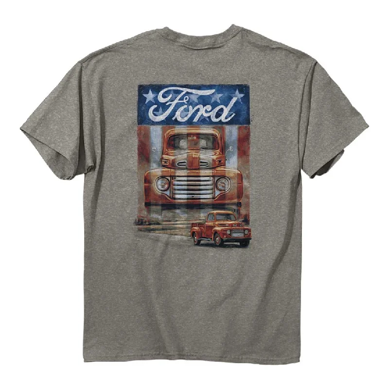 men's short-sleeve cotton t-shirts -Ford - F-3 Country Roads Truck T-Shirt