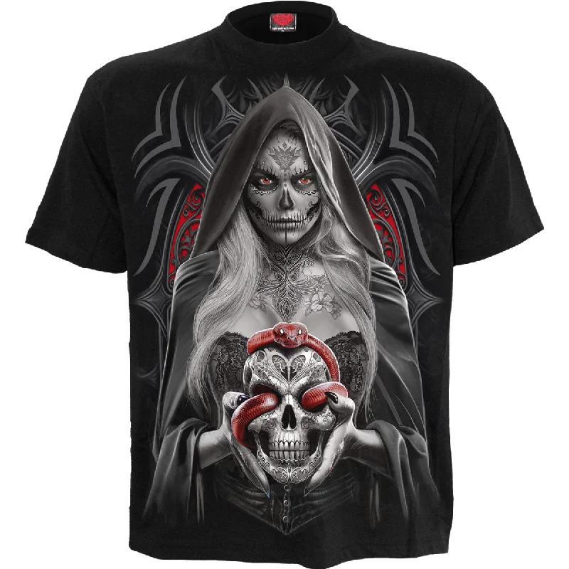 men's statement t-shirts -HIGH PRIESTESS - T-Shirt Black