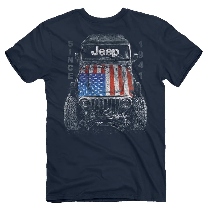 men's personalized t-shirts -Jeep - Big USA T-Shirt