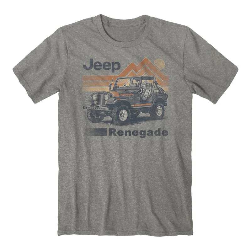 men's oversized graphic print t-shirts -Jeep - Retro Renegade T-Shirt