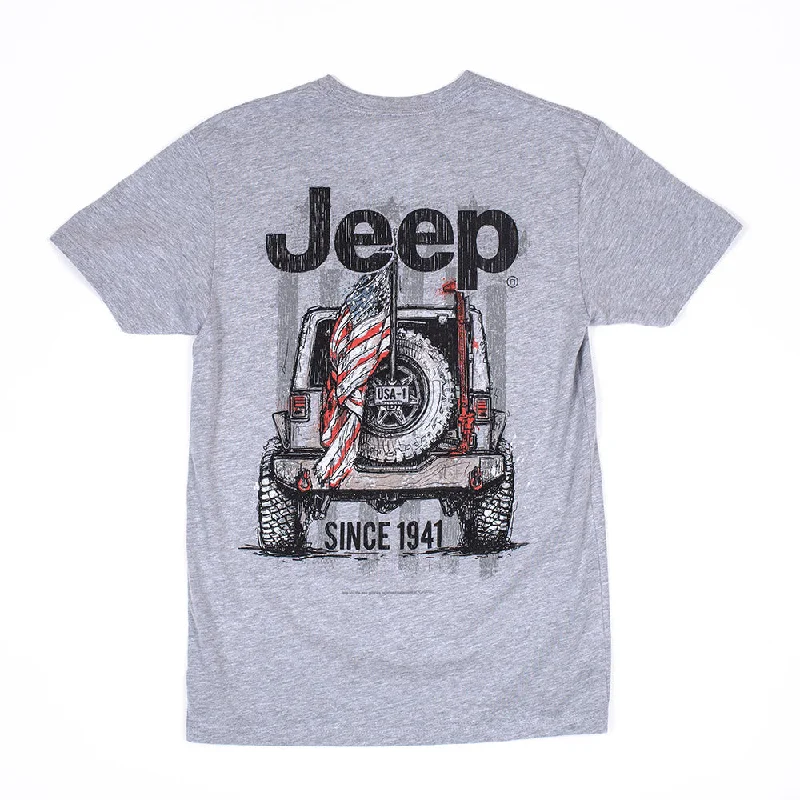 men's striped t-shirts -Jeep - USA 1 T-Shirt