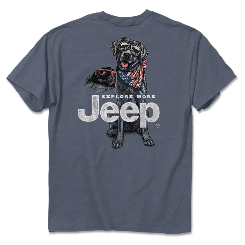 men's trendy graphic t-shirts -Jeep - USA Dog T-Shirt