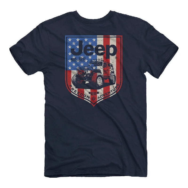 men's oversized t-shirts -Jeep - USA Shield T-Shirt