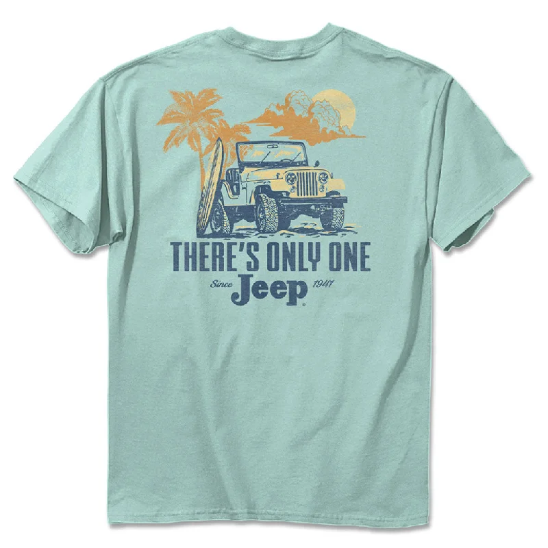 men's soft t-shirts -Jeep - Vintage Beach T-Shirt