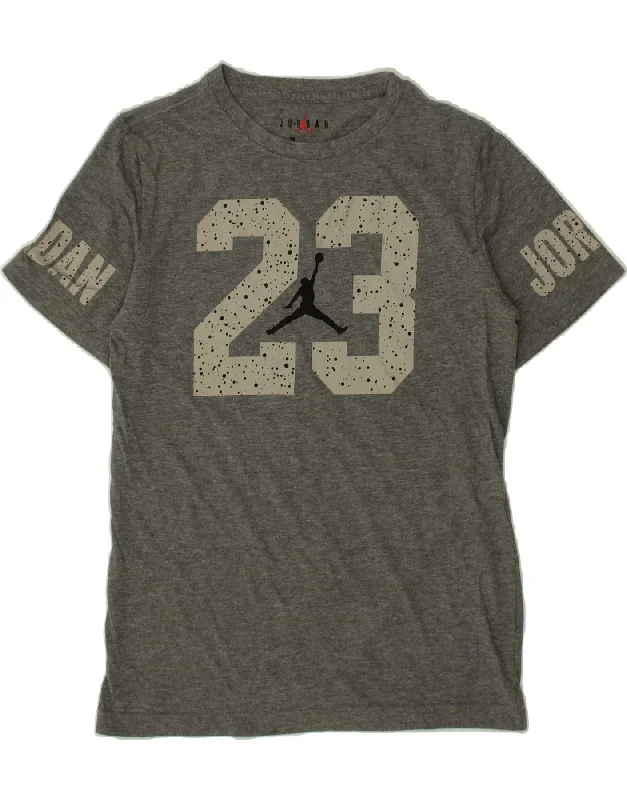 men's light t-shirts for summer -JORDAN Boys Graphic T-Shirt Top 12-13 Years Large Grey