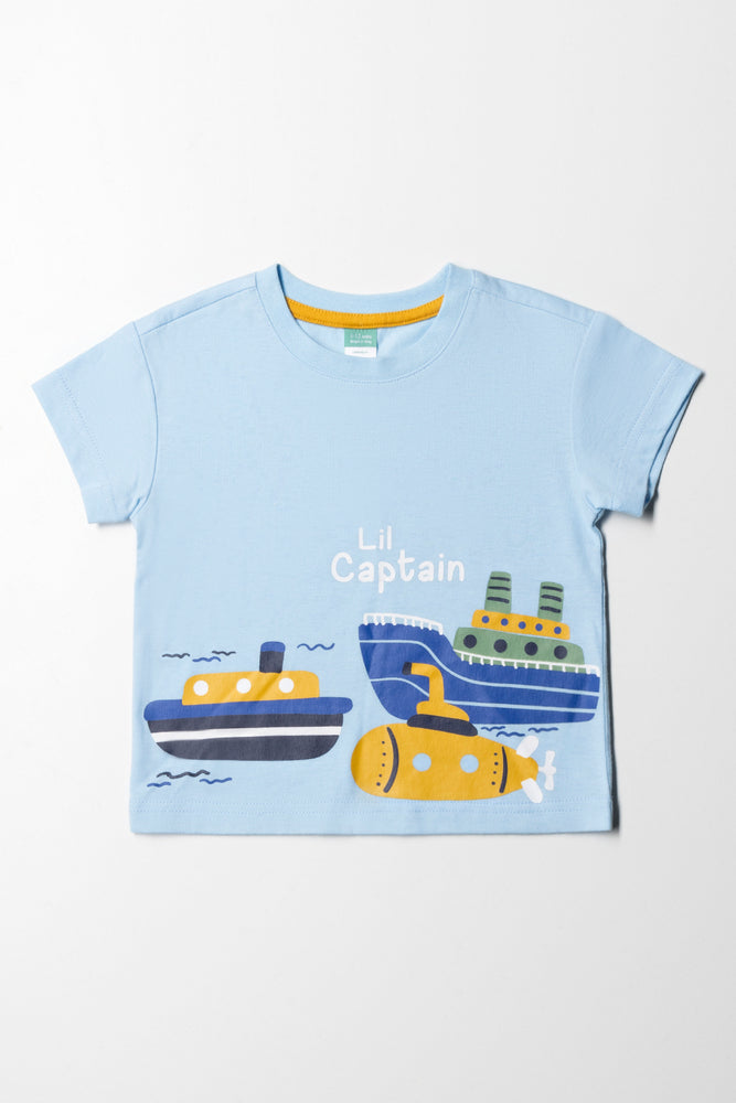 men's classic t-shirts -Lil Captain Printed T-Shirt