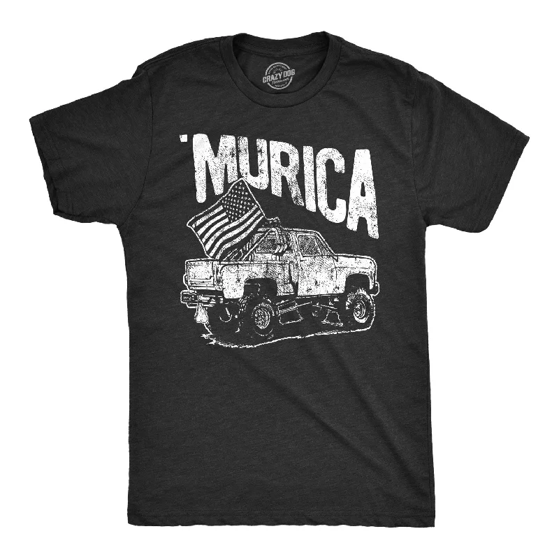 men's stylish t-shirts for casual wear -Murica Truck Men's T Shirt