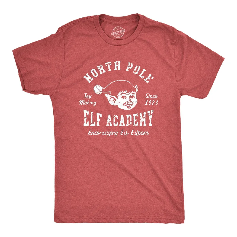 men's v-neck t-shirts -North Pole Elf Academy Men's T Shirt