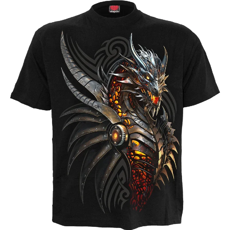 men's trendy graphic t-shirts -RAZOR BACK - T-Shirt Black