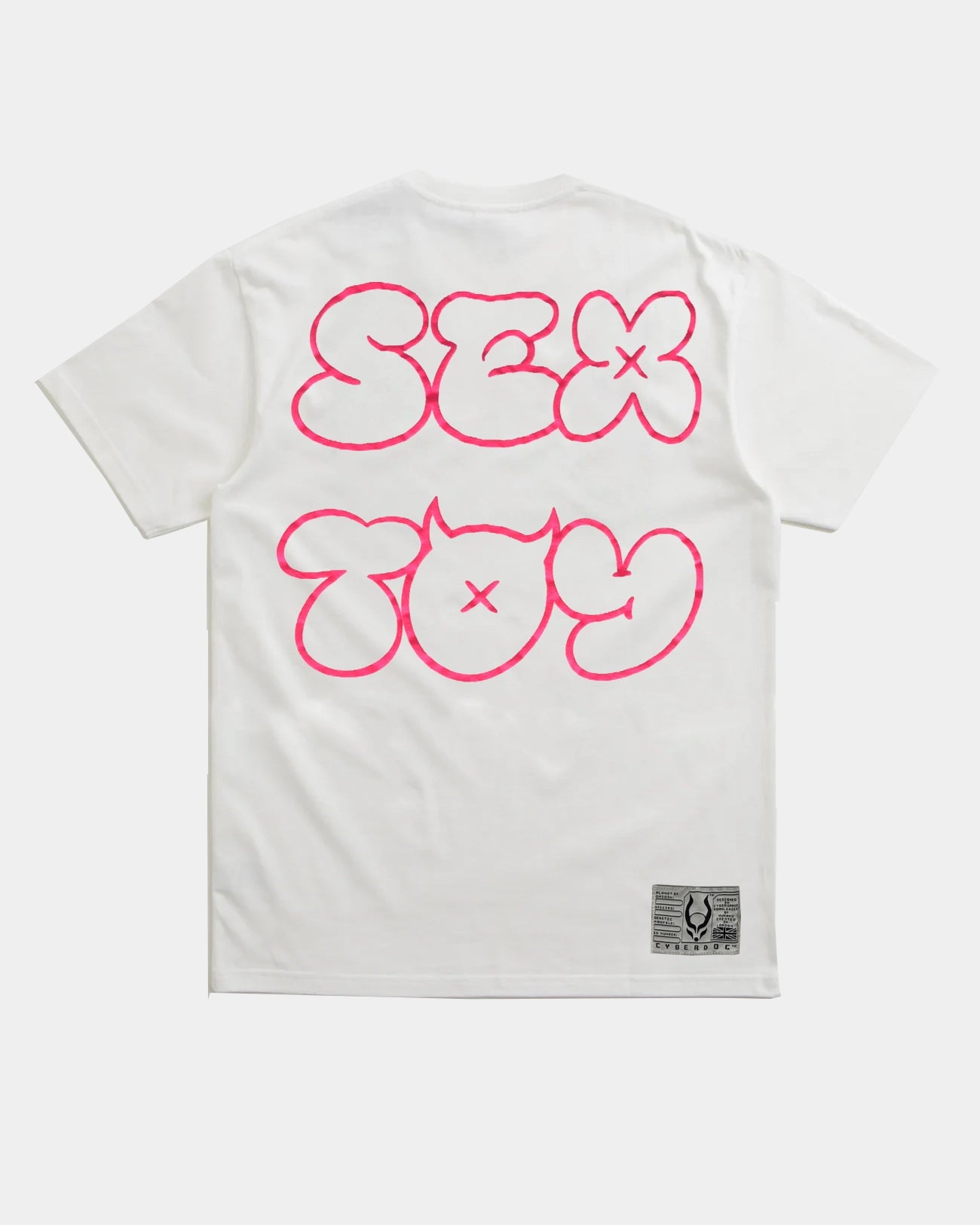 men's colorful graphic tees for summer -SEX TOY T-SHIRT MENS WHITE - FUTURE LOVERS