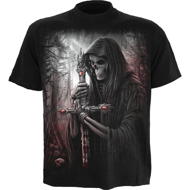 men's breathable cotton graphic t-shirts -SOUL SEARCHER - T-Shirt Black