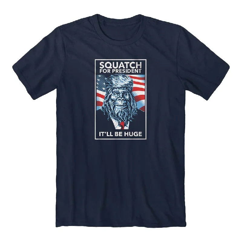 men's summer t-shirts -JEDCo - Squatch For Pres T-Shirt