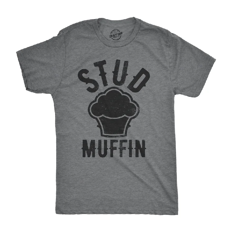 men's graphic print tees for casual wear -Stud Muffin Men's T Shirt