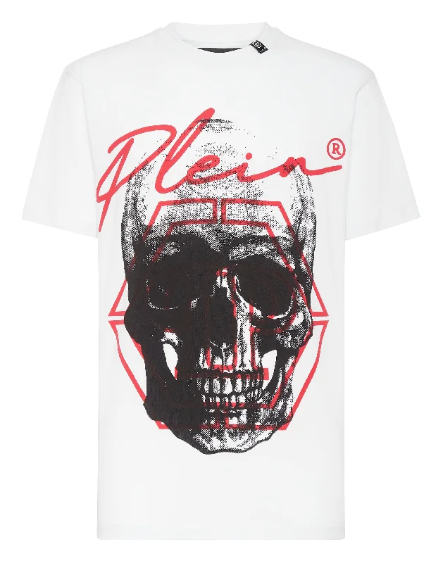 men's fashion-forward t-shirts -T-shirt Round Neck SS Skull