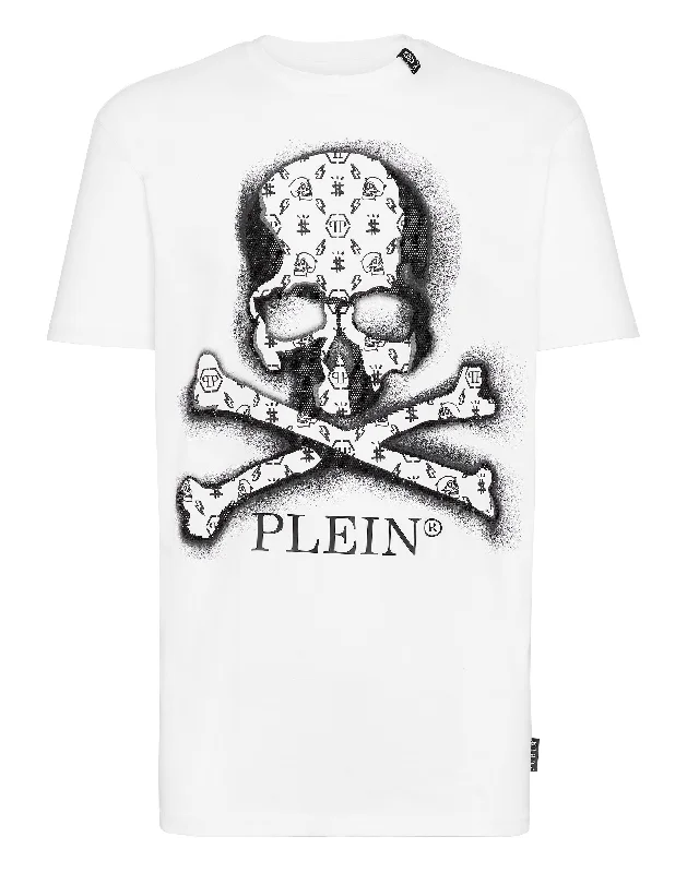 men's cool graphic t-shirts -T-shirt Round Neck SS Skull