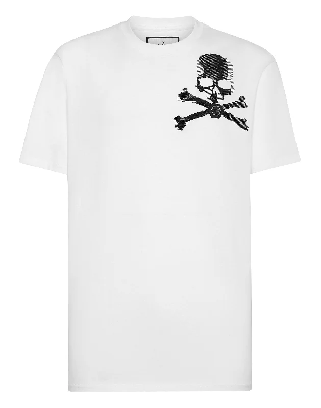 men's vintage t-shirts -T-shirt Round Neck SS Skull&Bones