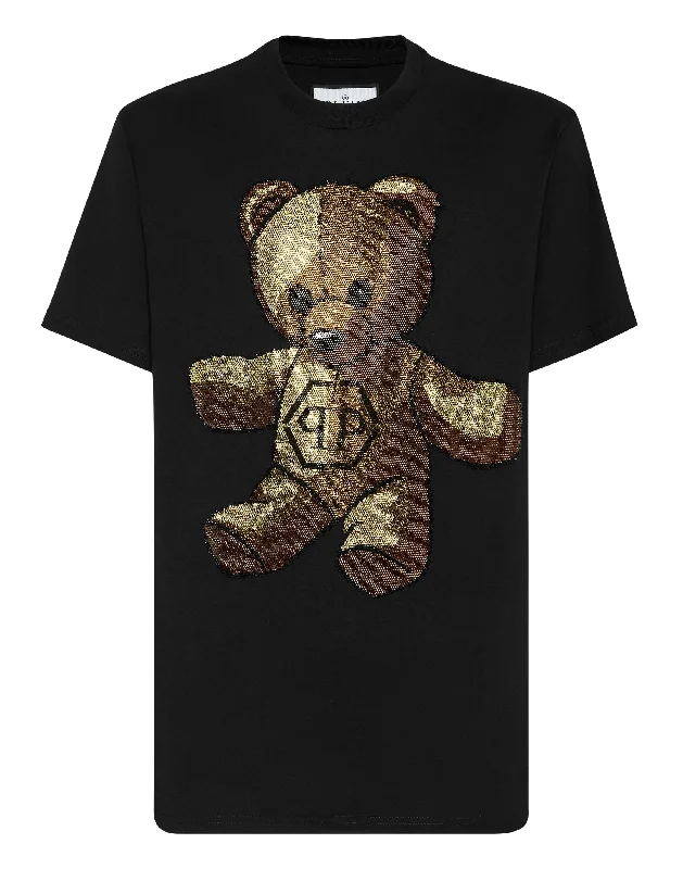 men's cotton t-shirts for summer -T-shirt Round Neck SS Teddy Bear