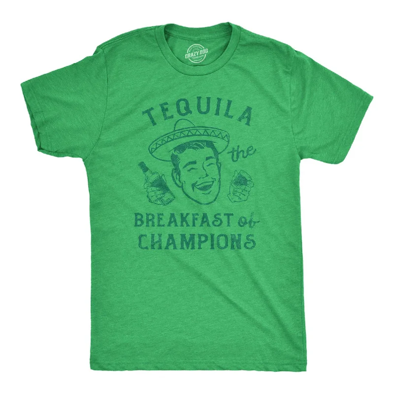 men's personalized t-shirts -Tequila The Breakfast Of Champions Men's T Shirt