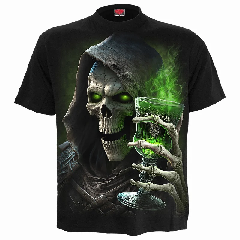 men's relaxed fit graphic t-shirts -THE GREEN FAIRY - T-Shirt Black