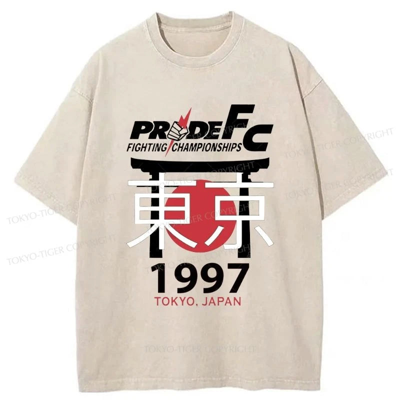 men's oversized graphic print t-shirts -Tokyo-Tiger Pride FC 1997 Japan T-Shirt