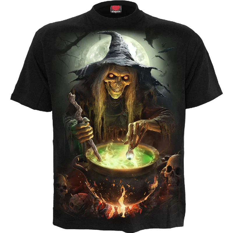 men's printed t-shirts -WITCH'S BREW - T-Shirt Black