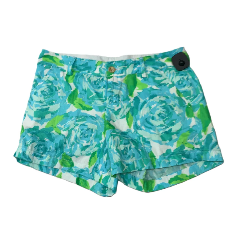 men's cotton-blend shirts -Blue & Green  Shorts Designer By Lilly Pulitzer  Size: 6