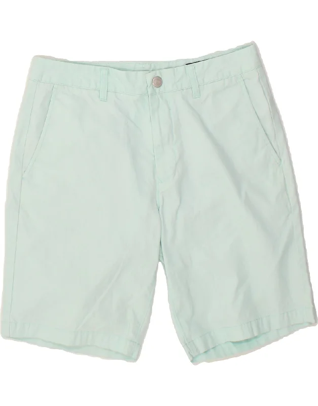 men's casual button-down shirts -BONOBOS Mens Chino Shorts W32 Medium  Turquoise Cotton