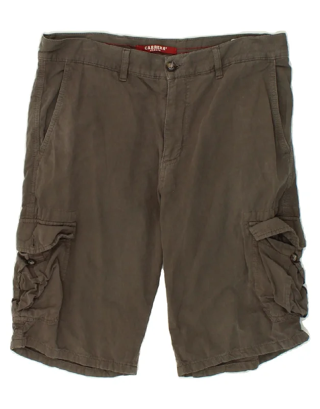 men's short-sleeve shirts -CARRERA Mens 618 Cargo Shorts W33 Large Grey Cotton