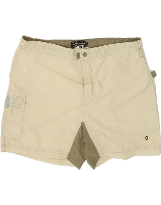 men's classic shirts -CHAMPION Mens Cargo Shorts  XL W38 Beige