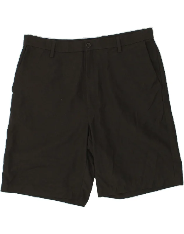 men's formal shirts -CHAPS Mens Chino Shorts W38 XL Black Polyester