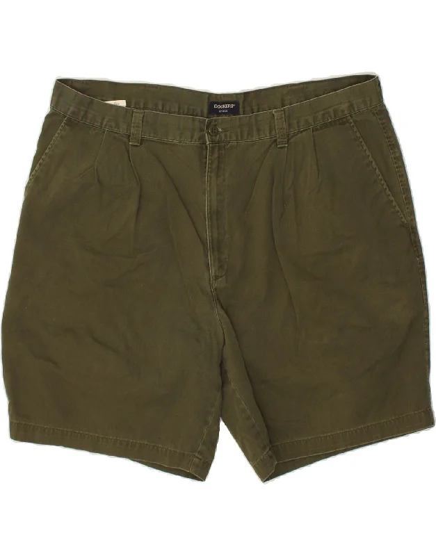 men's classic button-up shirts -DOCKERS Mens Pegged Chino Shorts W42 2XL Khaki Cotton