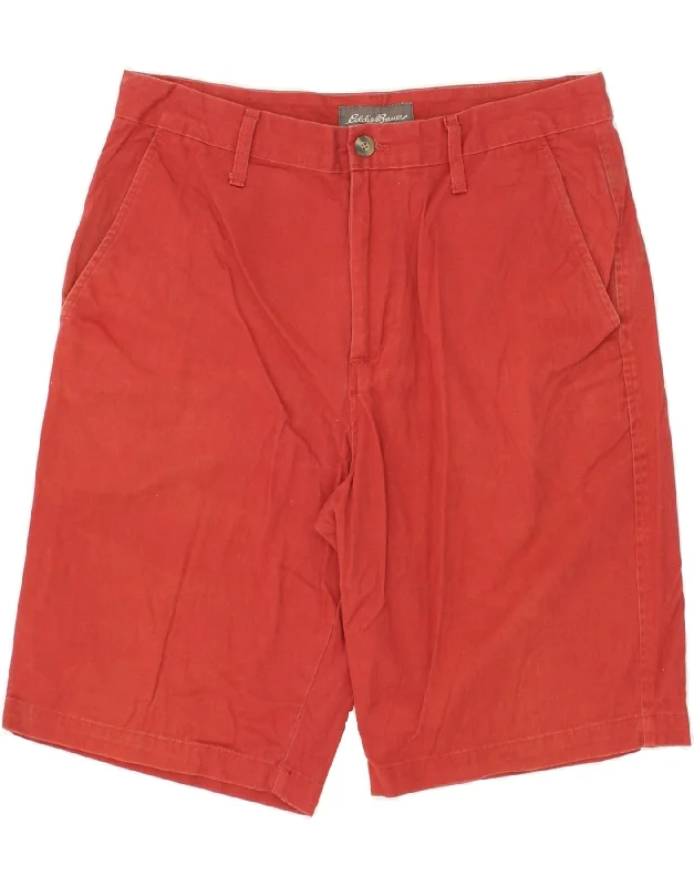 men's luxury shirts -EDDIE BAUER Mens Chino Shorts W34 Large  Red Cotton