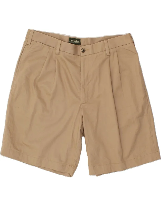 men's premium shirts -EDDIE BAUER Mens Pegged Casual Shorts W38 XL Beige Cotton