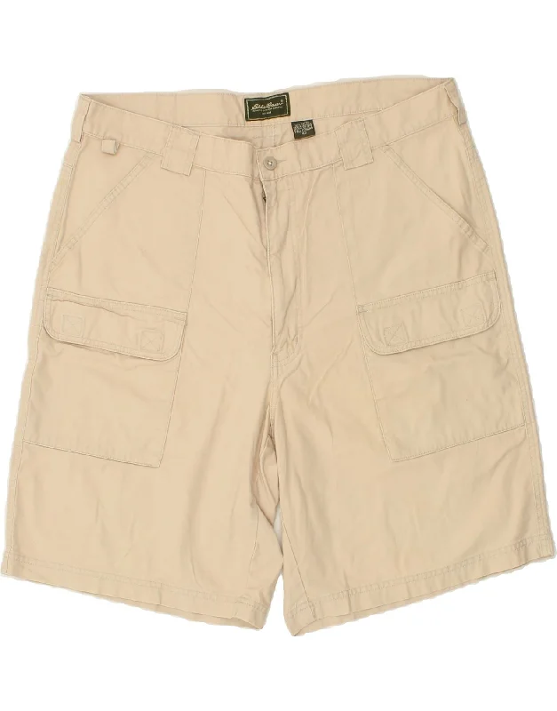 men's casual fit shirts -EDDIE BAUER Mens Tall Cargo Shorts W40 XL Beige Cotton