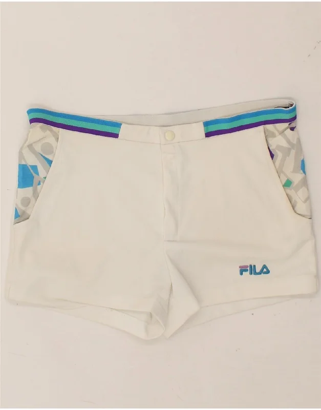 men's dress shirts -FILA Mens Chino Shorts IT 50 Large White Polyester