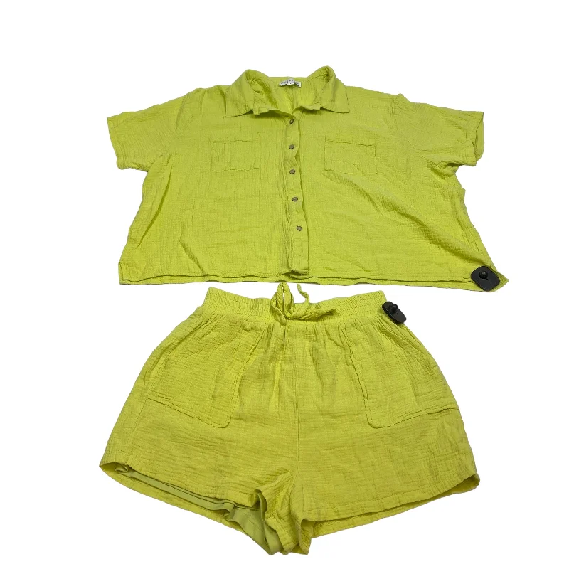 men's formal shirts for weddings -Green Shorts Set She + Sky, Size L