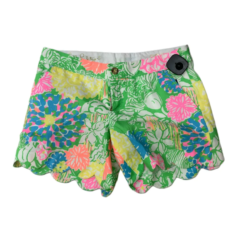 men's cotton shirts -Green & Yellow  Shorts Designer By Lilly Pulitzer  Size: 00