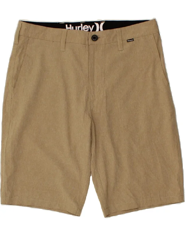 men's lightweight formal shirts -HURLEY Mens Chino Shorts W30 Medium Beige Polyester